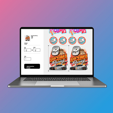 Antigro Panel interface for DTF printing – Easily upload, resize, and order your designs. User-friendly customization tool for online DTF print orders.